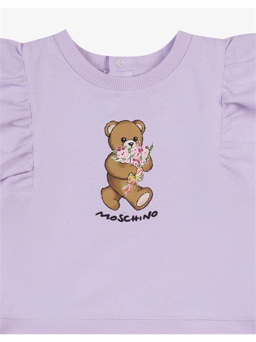 Abito in piquet di cotone Moschino Teddy Bear MOSCHINO KIDS | MDV0DI-LFA06/51683